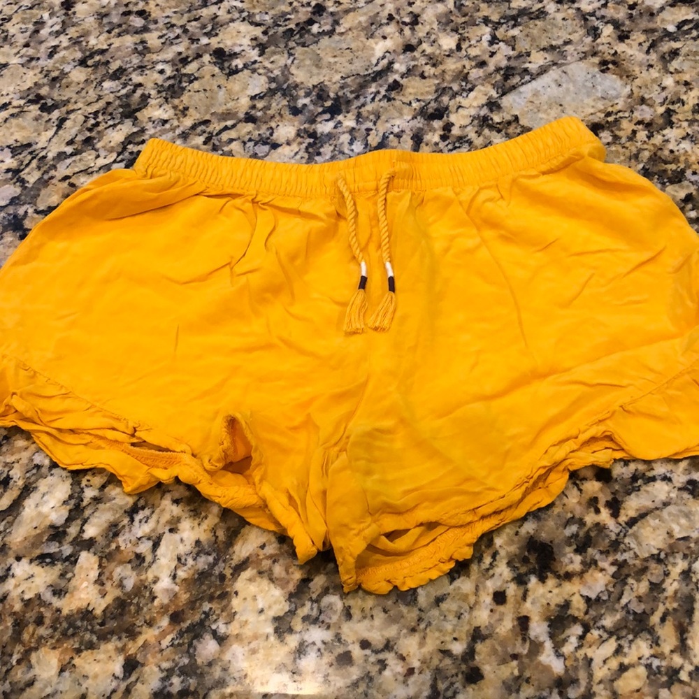 Girls Yellow Shorts Size 14